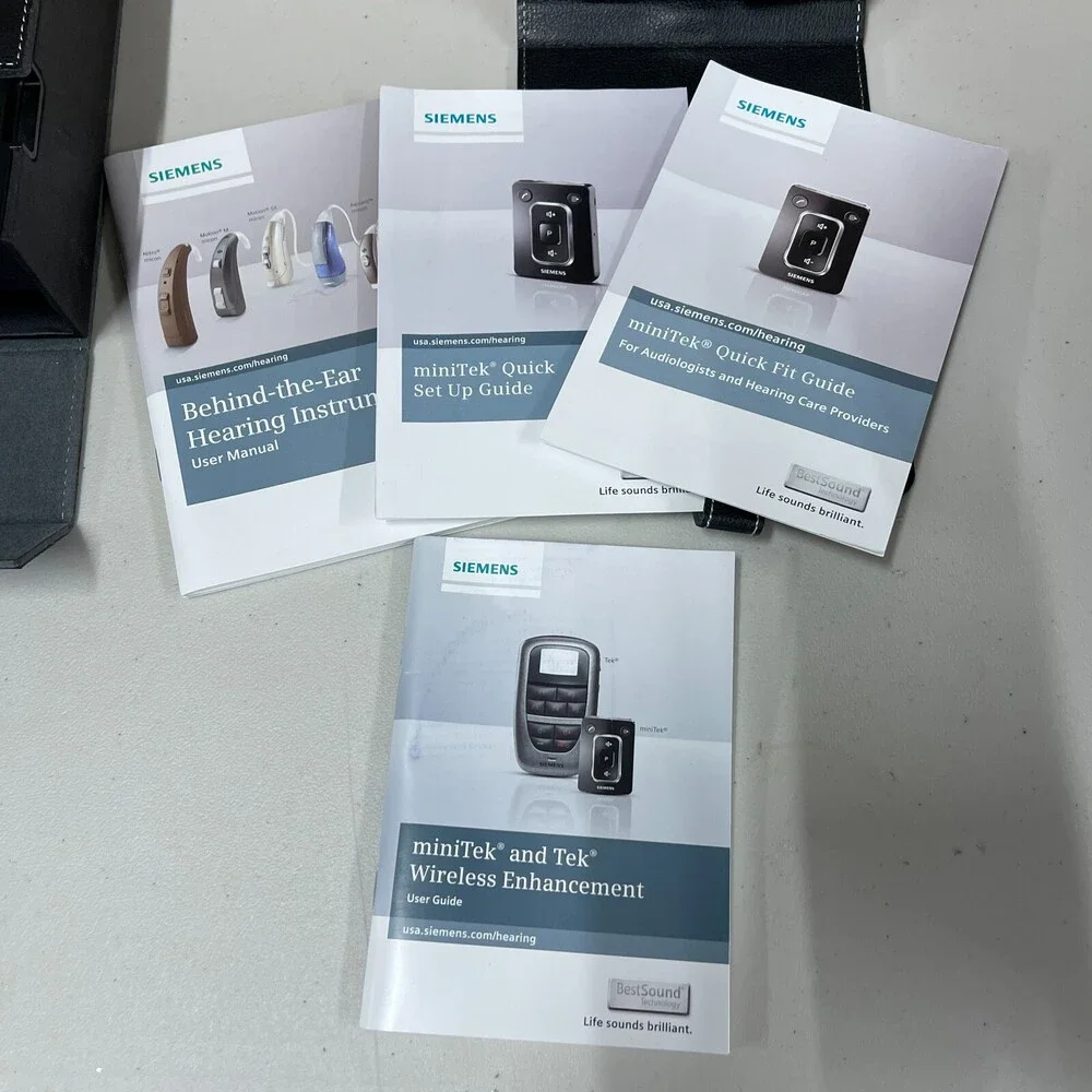 Siemens miniTek Wireless Enhancement System Carrying Case Booklets NO DEVICE